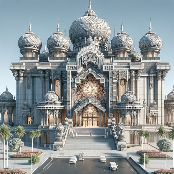 Hindu Contemporary Convention Center Design | Architecture Render