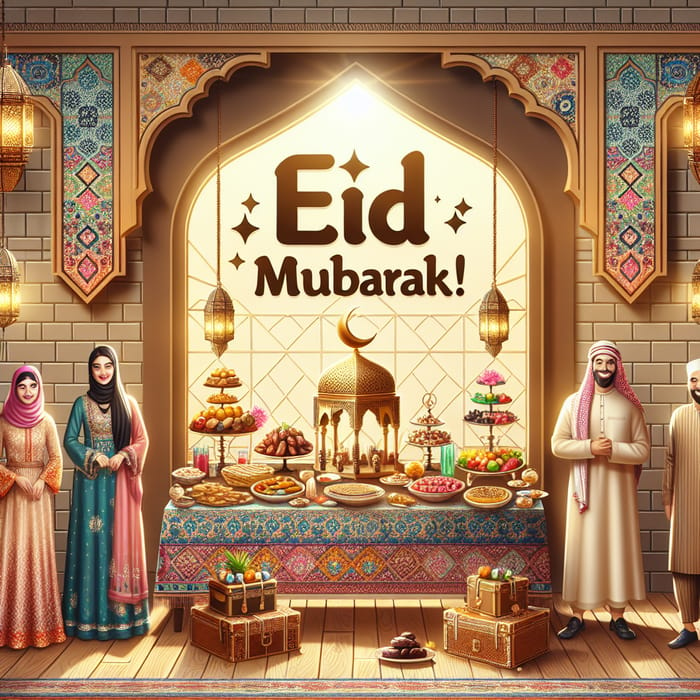 Eid Mubarak Feast: Colorful Celebration with Gracious Hosts