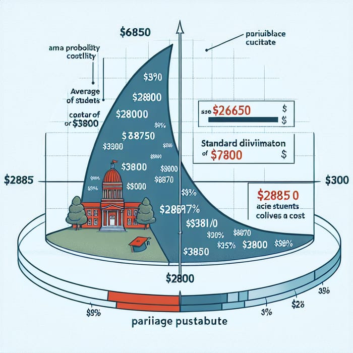 Average Cost of Attending Private Universities in the US: Probability Distribution Analysis