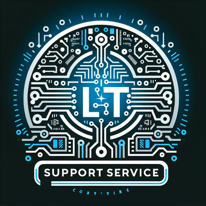 Professional IT Support Service Logo Design