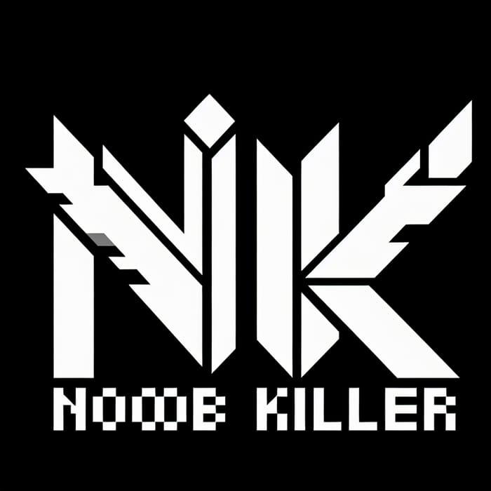 NK Game Logo Design | Noob Killer Acronym in 2D