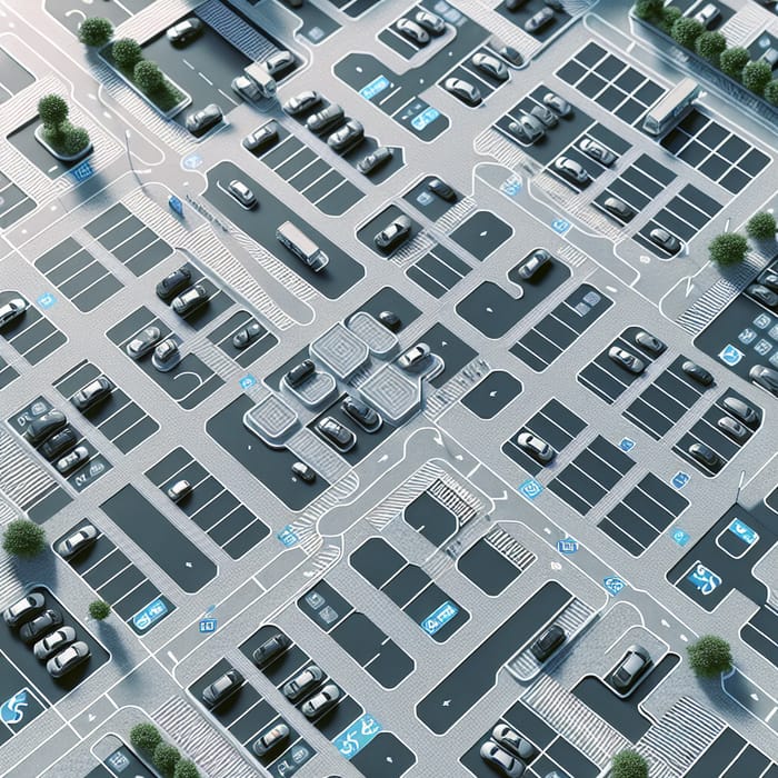 Urban Parking Lot Map: Efficient Design with Accessibility Features