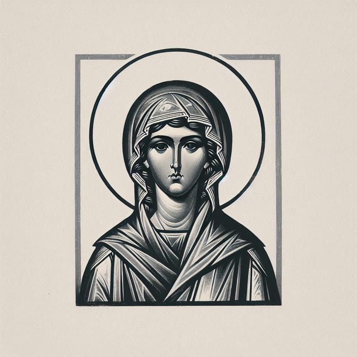 Holy Martyr Tatiana Icon | Symbolic Byzantine Image