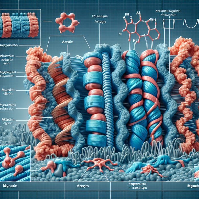 Muscle Protein Actin and Myosin Structure