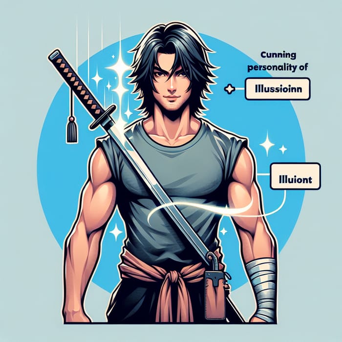 Young Middle Eastern Ronin Samurai with Trickster Personality