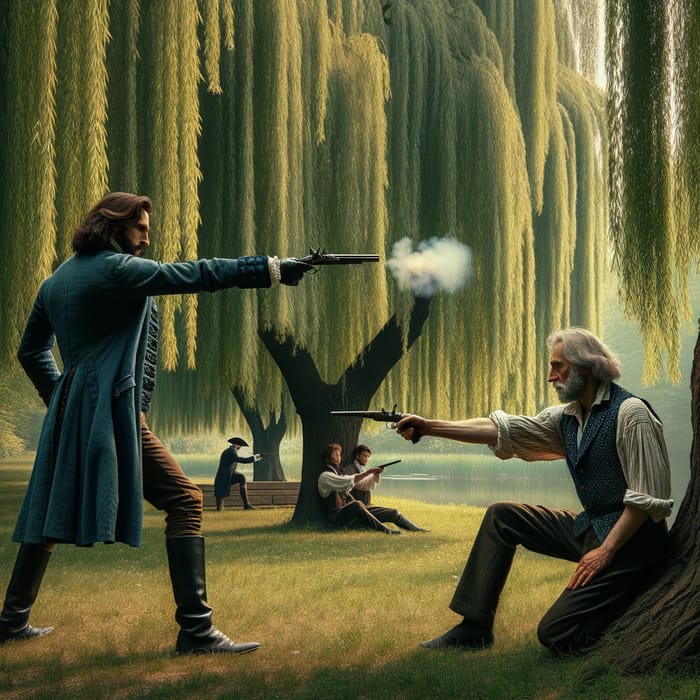 Andrew Jackson Duel Among Weeping Willows