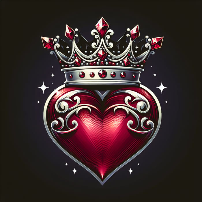Majestic Crown & Heart Logo Design