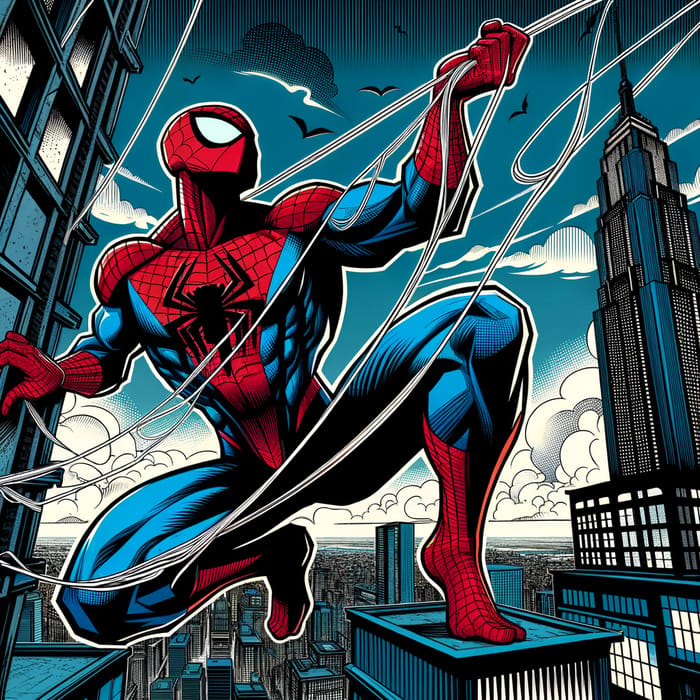 Spiderman Comic in English | Captivating Wall-Crawling Scene