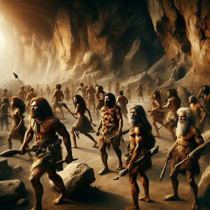 Diverse Cavepeople in Intense Stone Age Hunt