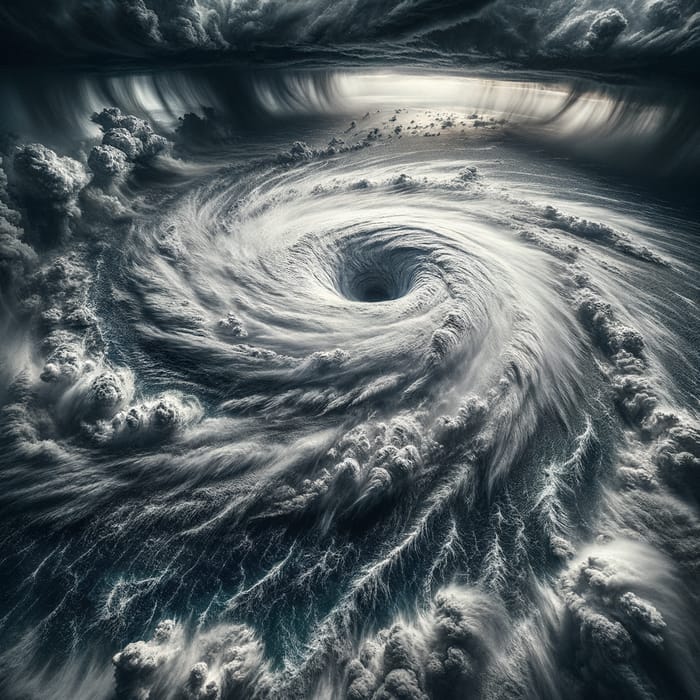 Powerful Typhoon Aerial View - Sublime Force Captured