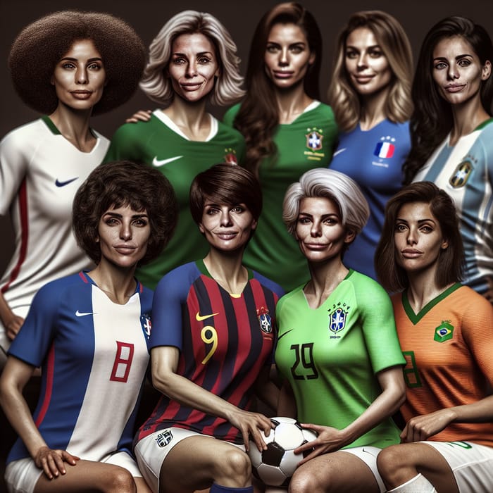 International Soccer Icons Reimagined as Female Players