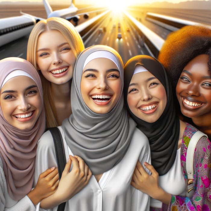 Five Multicultural Female Friends Journey to Mecca | Radiant Happiness
