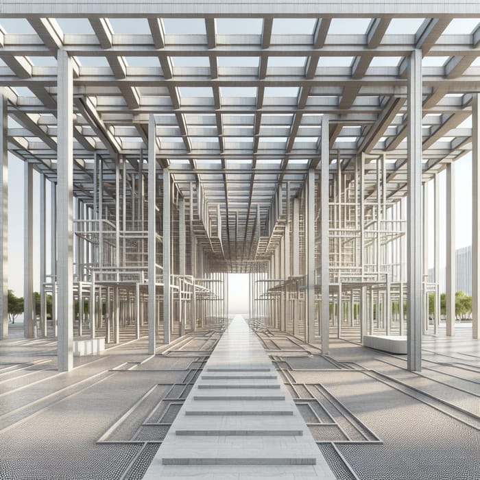 Architectural Pavilion Walkthrough, 40m², Van Der Rohe Style