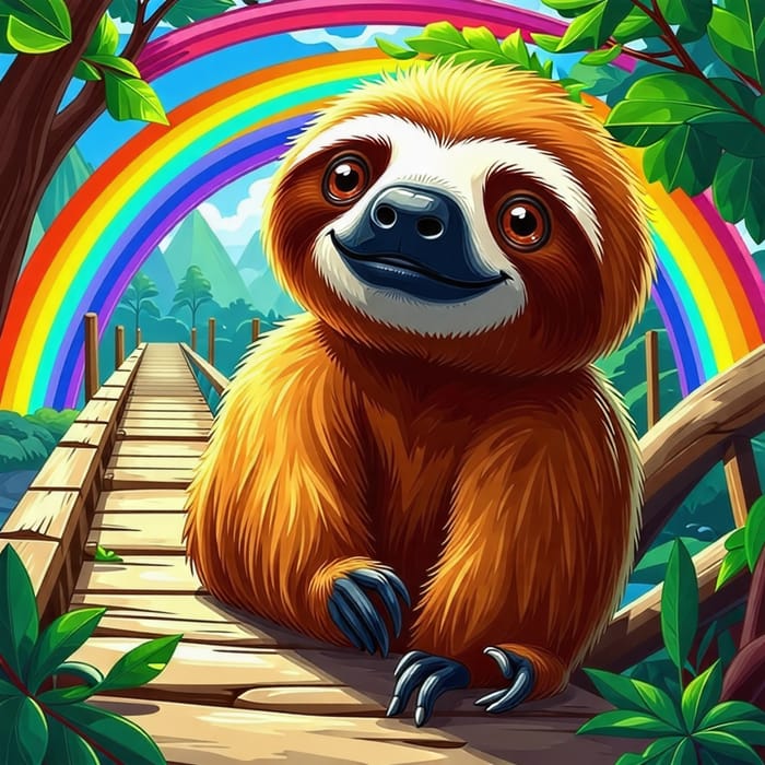 Sammy the Sloth Rescues the Day | Heartwarming Story | AI Art Generator ...