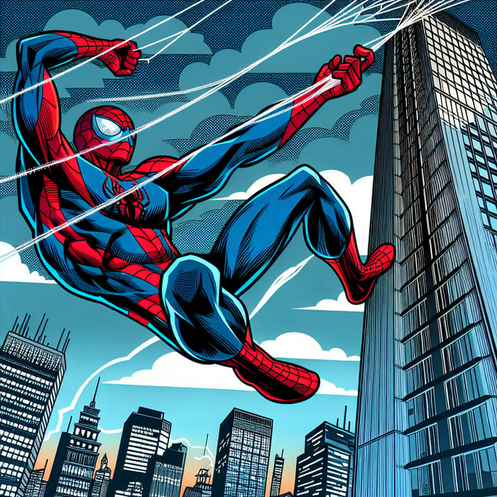 Spider-Man Swinging Between Skyscrapers | Comic-Style Web-Slinging Action