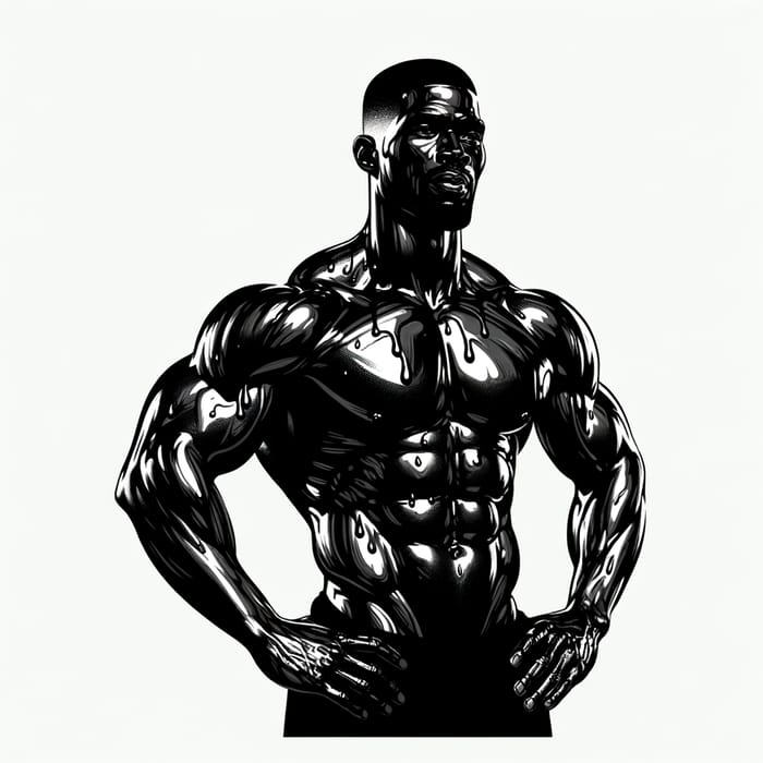 Oiled Muscular Man – Fitness & Confidence