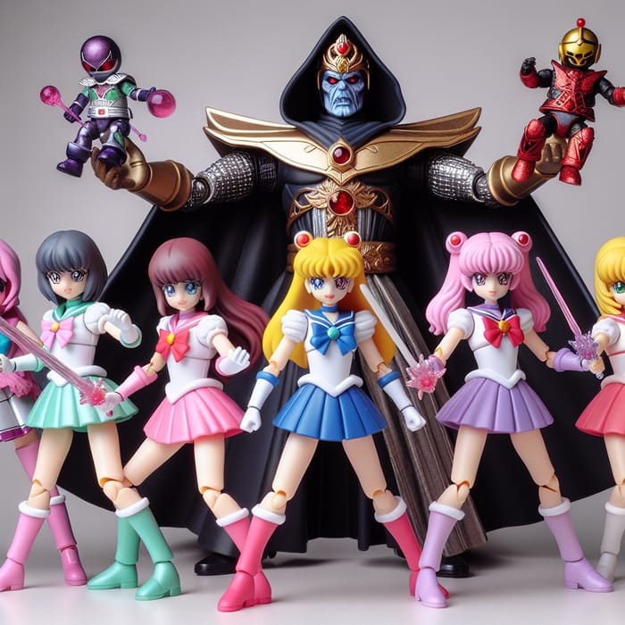 Precure Dolls Battle Space Emperor in Chibi Style