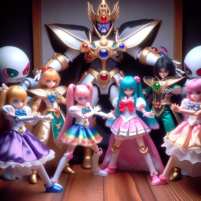 Six Precure Dolls Vs. Space Emperor: Real Anime Photo Showdown