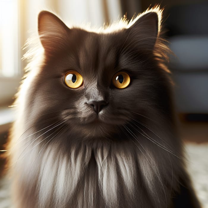 Stunning Domestic Cat with Captivating Eyes