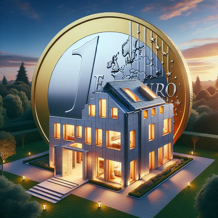 1 Euro Coin-Inspired House Design | Unique Euro Symbol Home