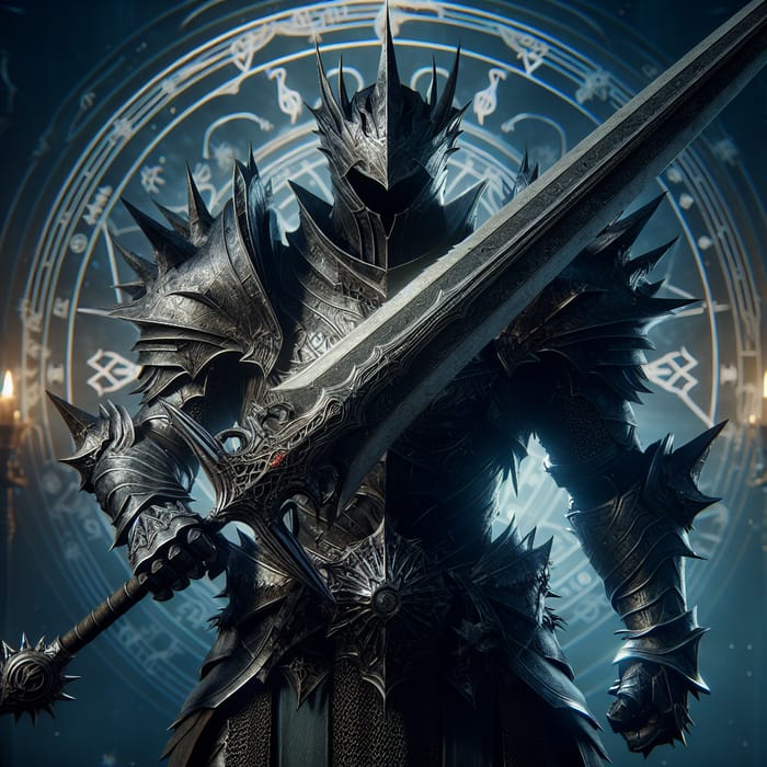 Blade Knight in Ornate Armor | Fantasy Scene
