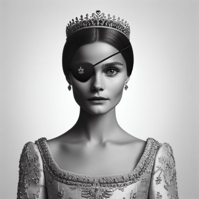 Scandinavian Royal Princess with Elegant Eyepatch