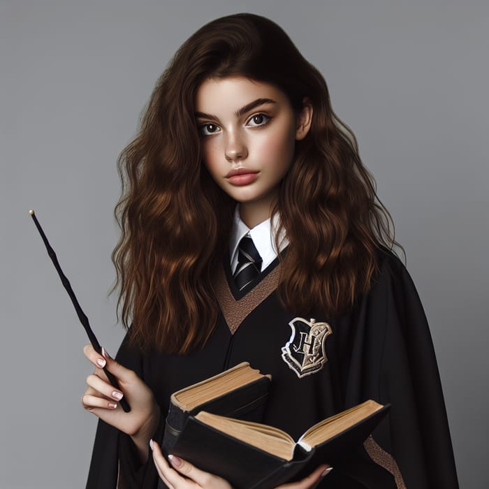 Hermione Granger: Young Female Wizard with Wavy Brown Hair