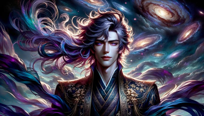 Emperor Kayn | Mystical Galaxy Ruler with Blue Purple Hair