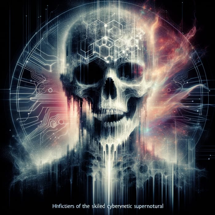Ghost Skull Glitching Hacker - A Digital Apparition