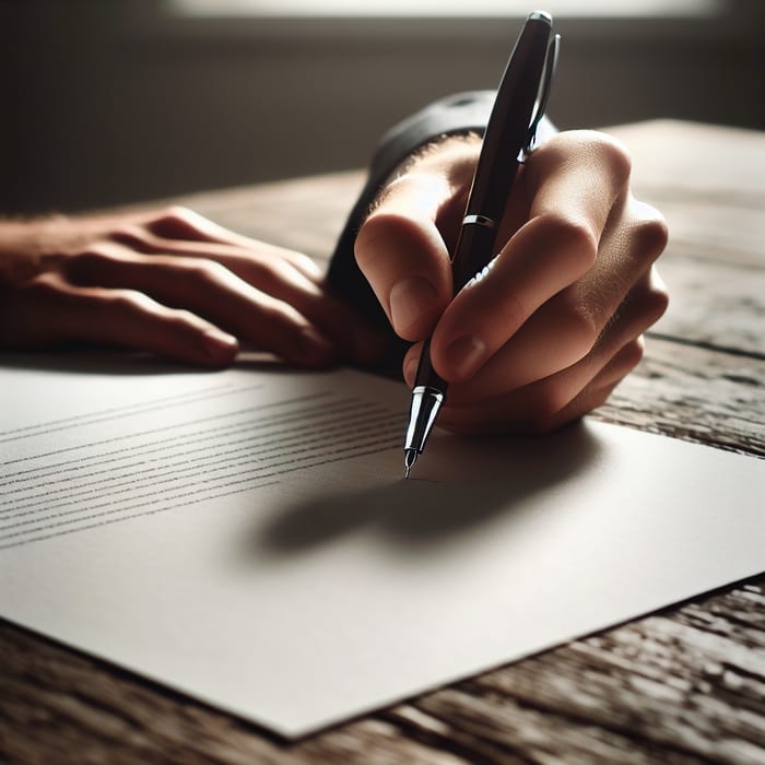 Signing a Document: The Art of Elegance Signing a Document: The Art of Elegance