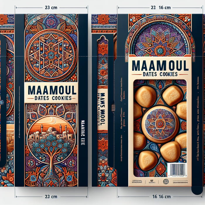 Luxurious Maamoul Dates Cookies Packaging: Cultural Heritage Design