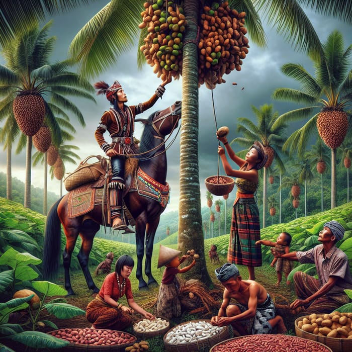 Traditional Harvesting Scenes in Indonesia