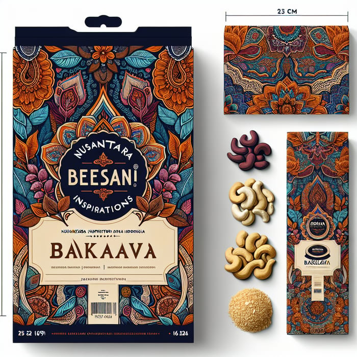 Luxurious Baklava Packaging with Indonesian Cultural Motifs
