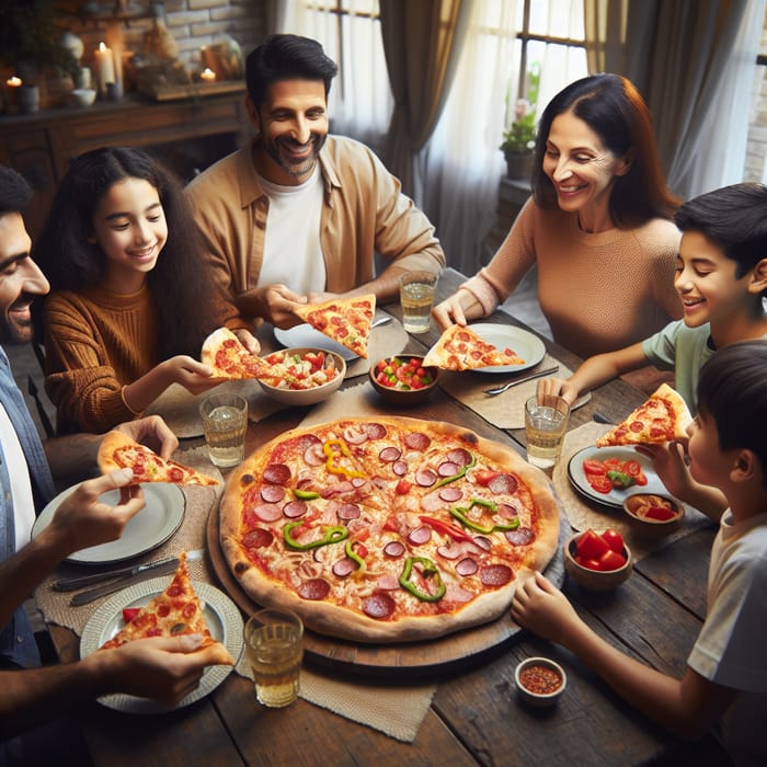 Family Enjoying Pizza Night | Homemade & Cozy Dining Experience