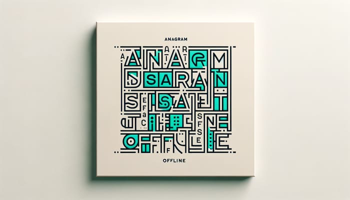 Offline Anagram Inscription | Twitch Turquoise Minimalism