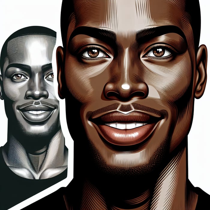 Stunning Portrait of a Black Man with Expressive Features