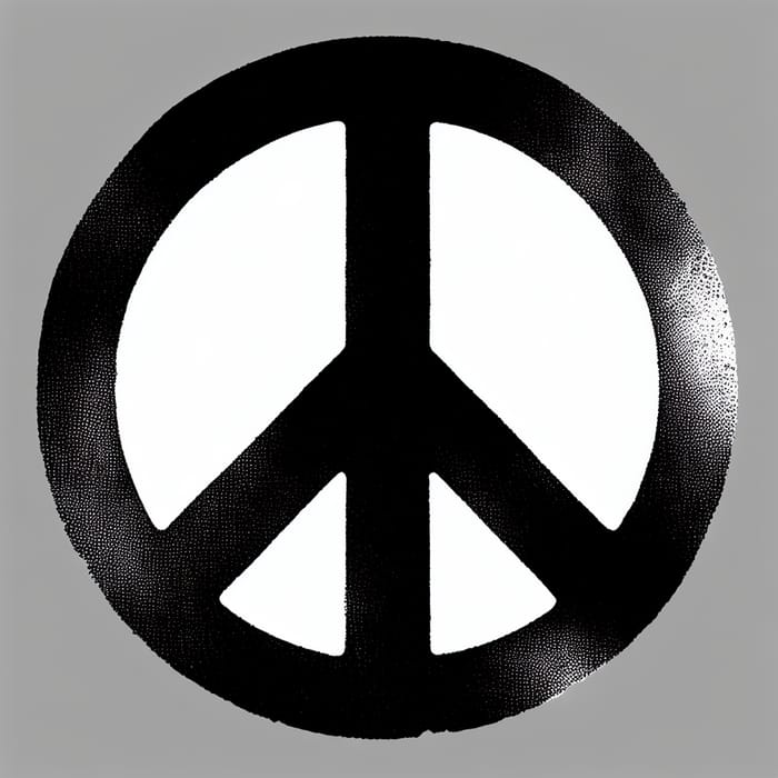Unique Peace and Anarchy Stencil Design