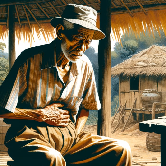 Elderly Man Suffering from Kwashiorkor: A Striking Image