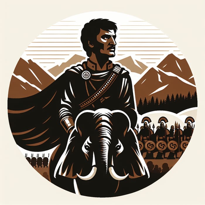 Hannibal Barca: Legendary Carthaginian Commander Illustration