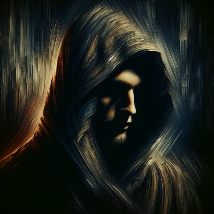 Enigmatic Gothic Figure in Flowing Cloak | Dark and Moody Digital Painting