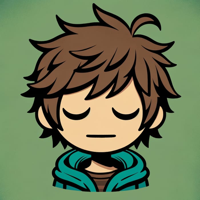 Character Illustration: Calm Character with Turquoise Hoodie