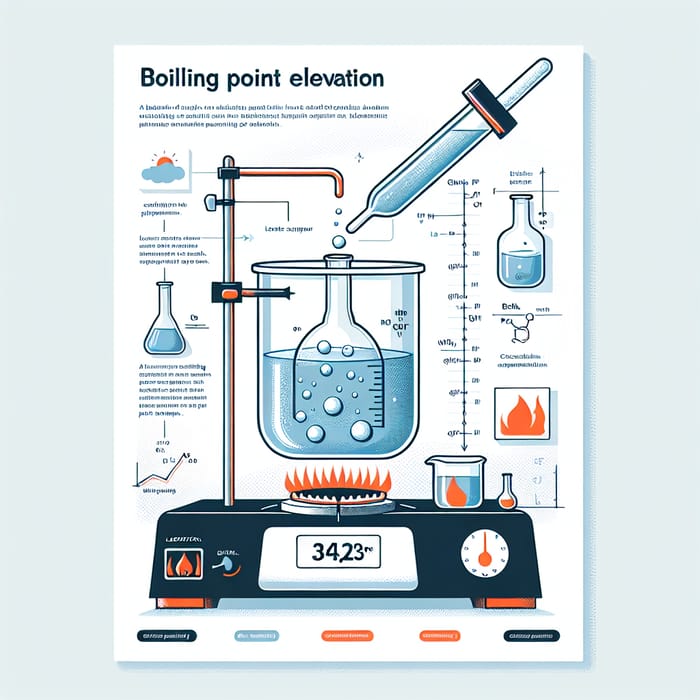 Understanding Boiling Point Elevation: Educational Illustration