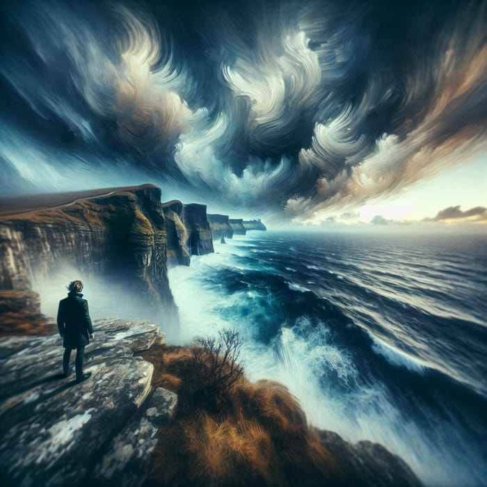 Stormy Ocean View from a Cliff | Landscape Photography