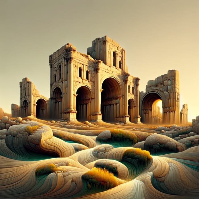 Ancient Ruins in a Vast Landscape | Abstract Beauty