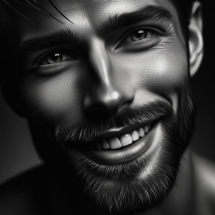 Lively Black and White Portrait of Grady Pleskacz | Expressive Features