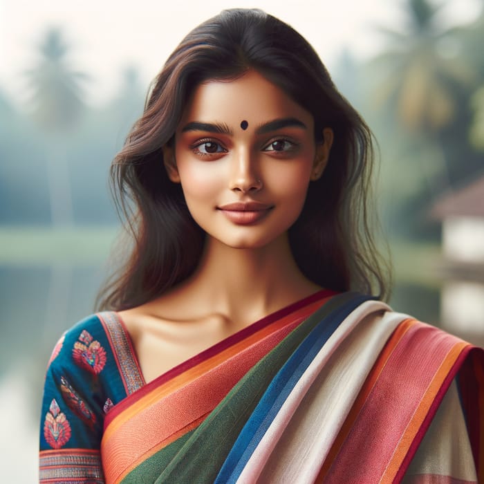 Beautiful 23-Year-Old Kerala Girl in Traditional Saree