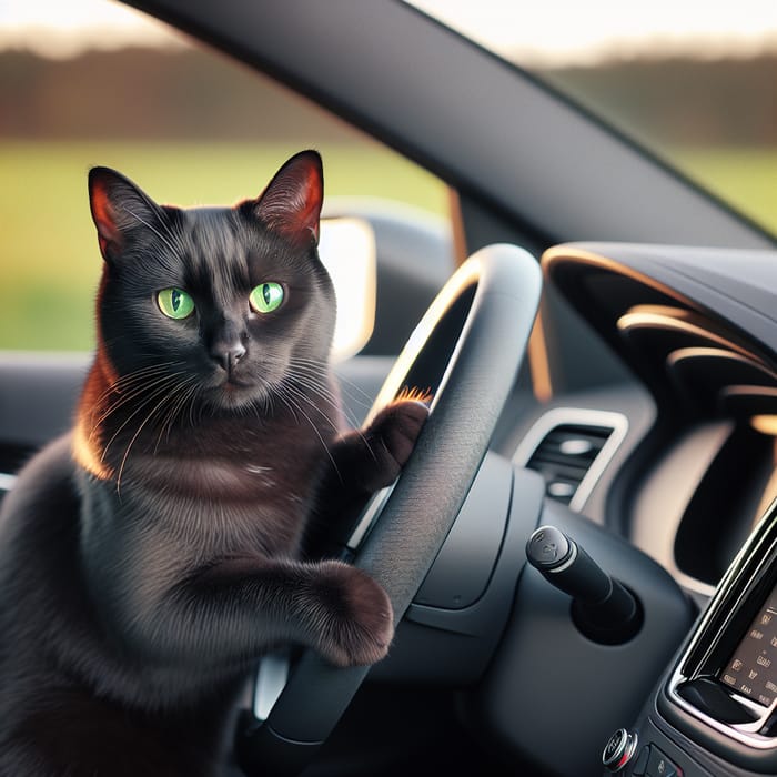 Scandinavian Minimalism: Cat Driving Volvo S40 Image