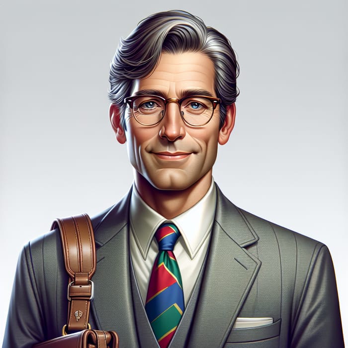 Confident Professional White Businessman | Classic Suit & Briefcase Look
