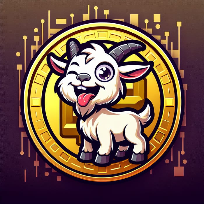 Cheerful Goat Meme Logo | Playful Crypto Theme - MemeNation