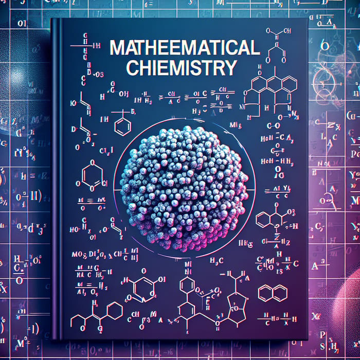 Mathematical Chemistry Textbook Cover with Symbols